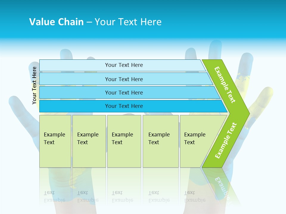 Green Cupped Hands Cartography PowerPoint Template