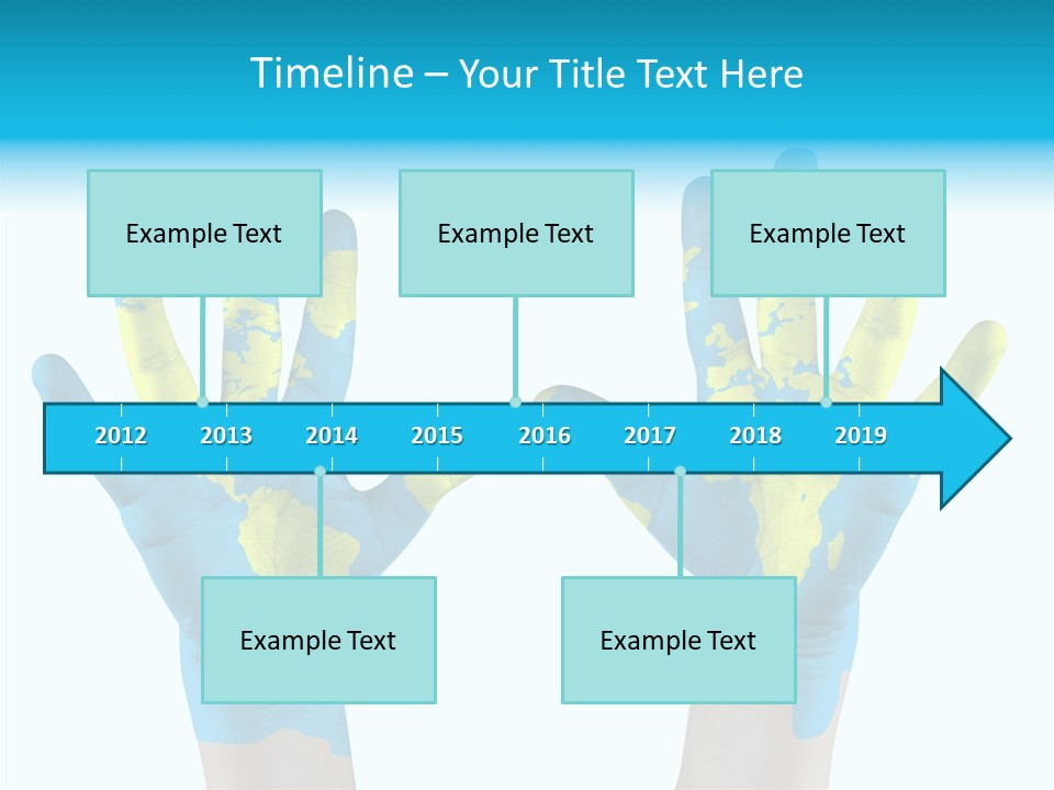 Green Cupped Hands Cartography PowerPoint Template