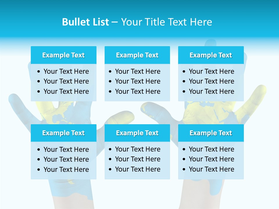Green Cupped Hands Cartography PowerPoint Template