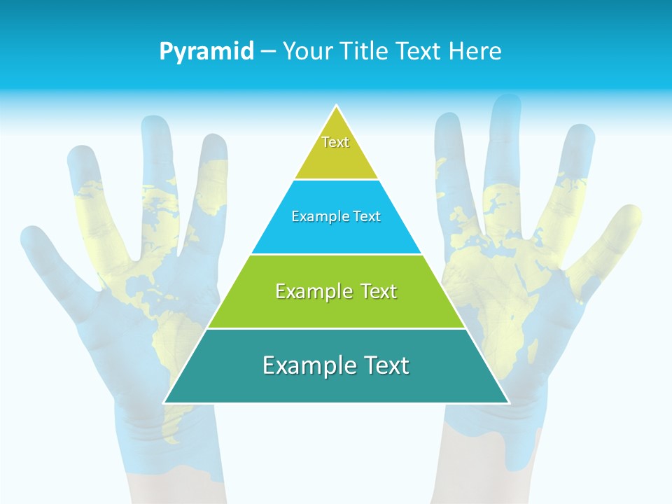 Green Cupped Hands Cartography PowerPoint Template