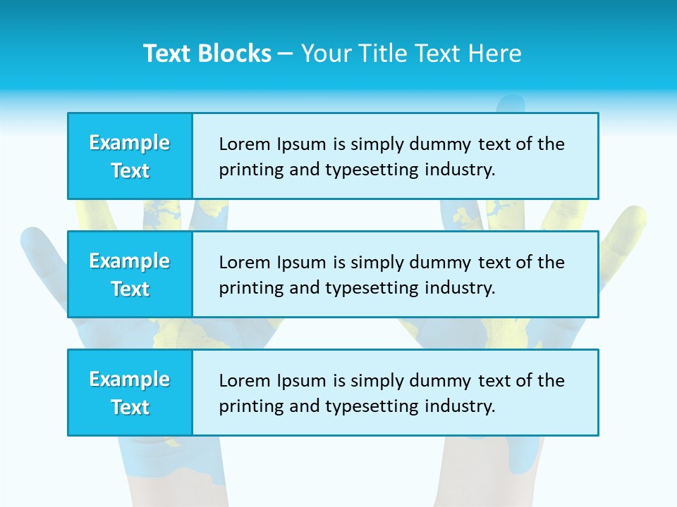 Green Cupped Hands Cartography PowerPoint Template