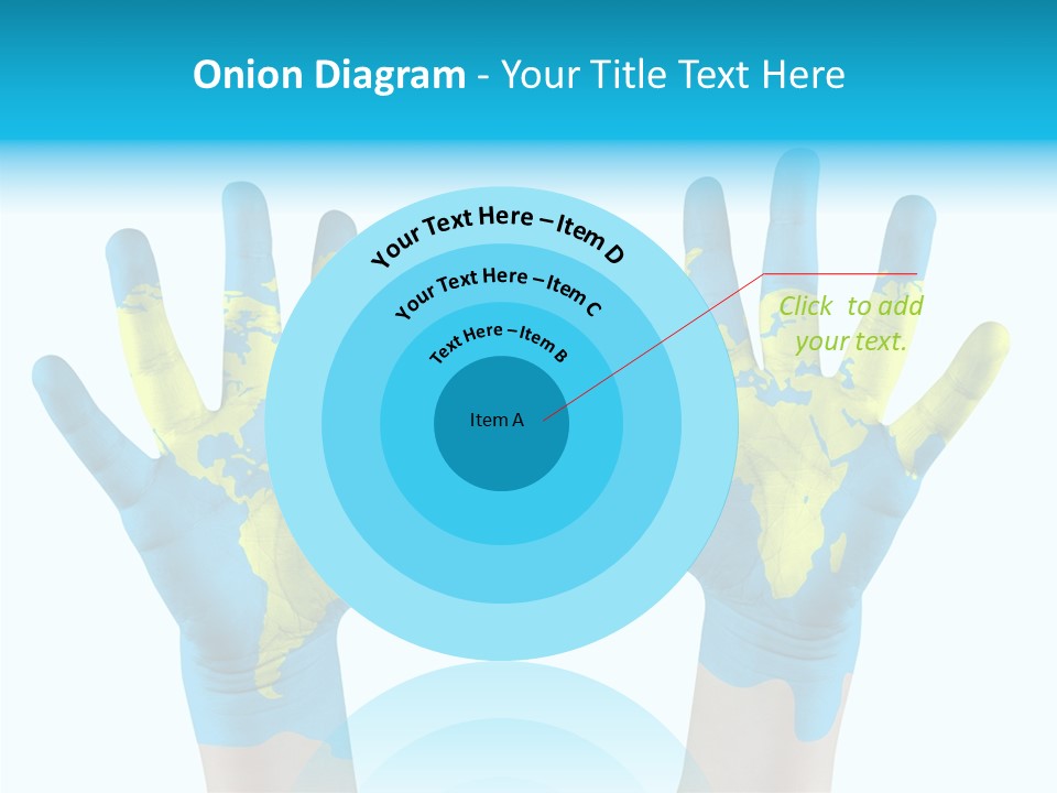 Green Cupped Hands Cartography PowerPoint Template