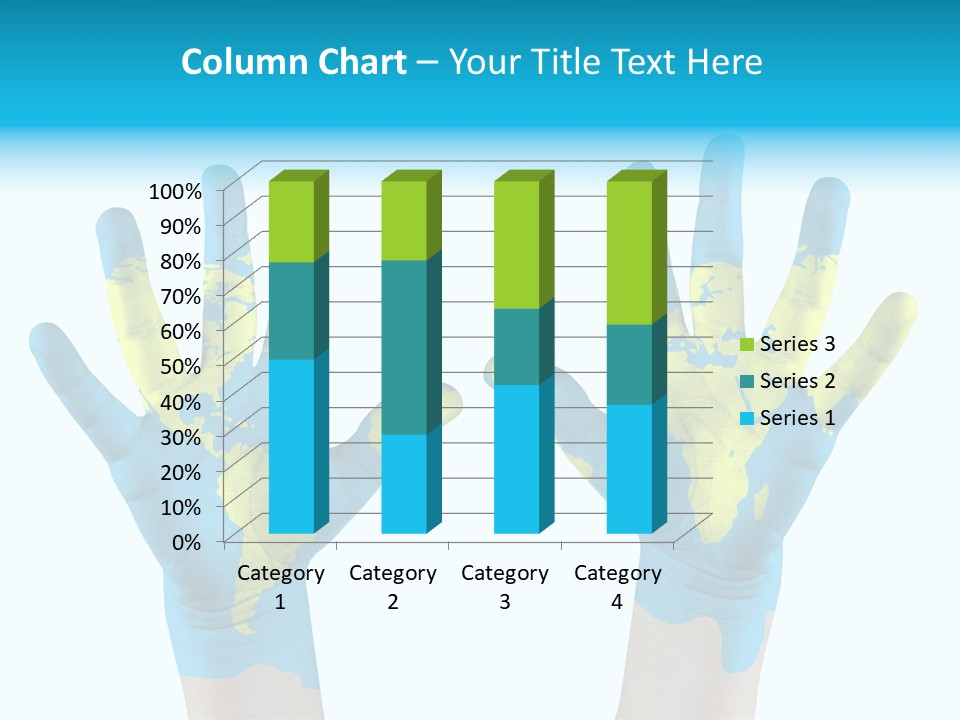 Green Cupped Hands Cartography PowerPoint Template