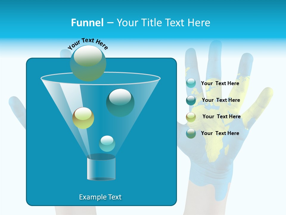 Green Cupped Hands Cartography PowerPoint Template