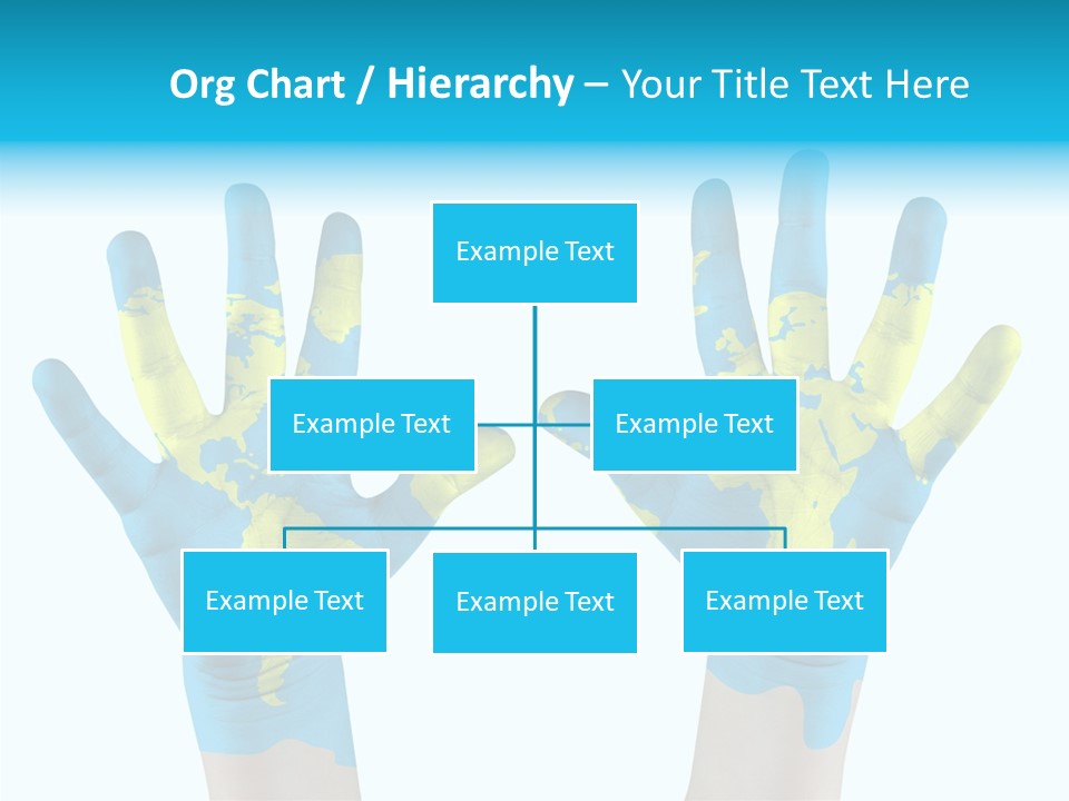 Green Cupped Hands Cartography PowerPoint Template