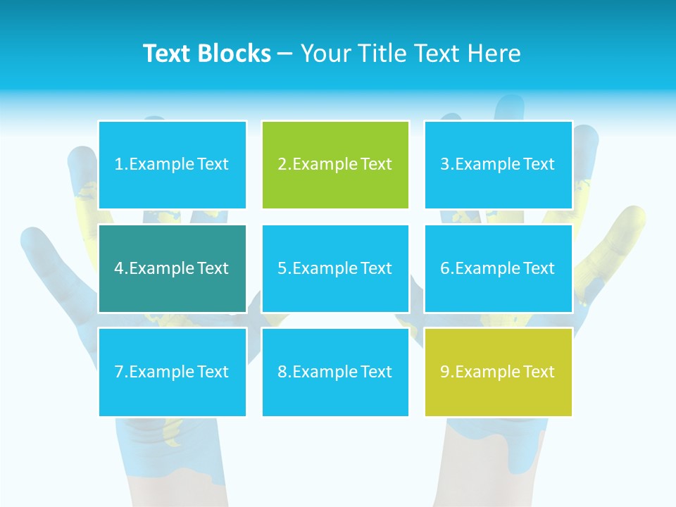 Green Cupped Hands Cartography PowerPoint Template