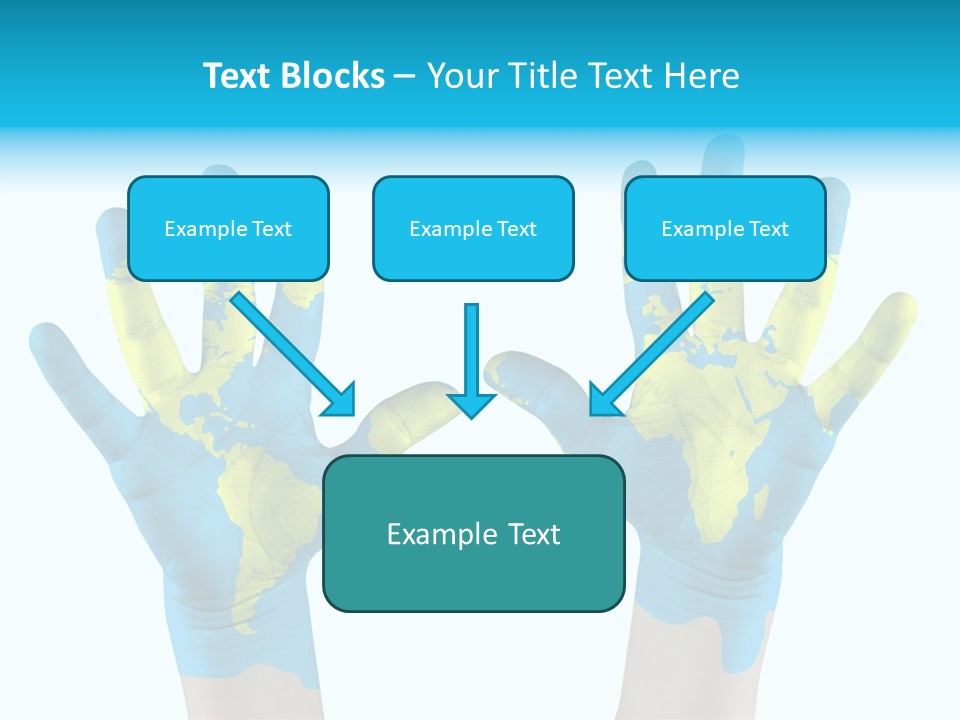 Green Cupped Hands Cartography PowerPoint Template