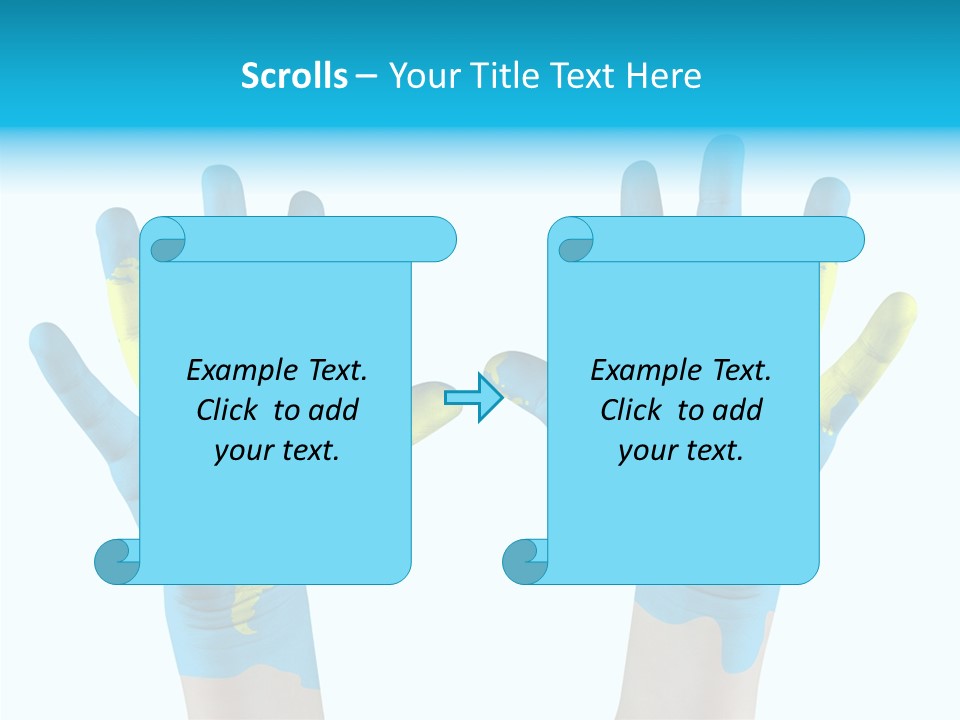 Green Cupped Hands Cartography PowerPoint Template