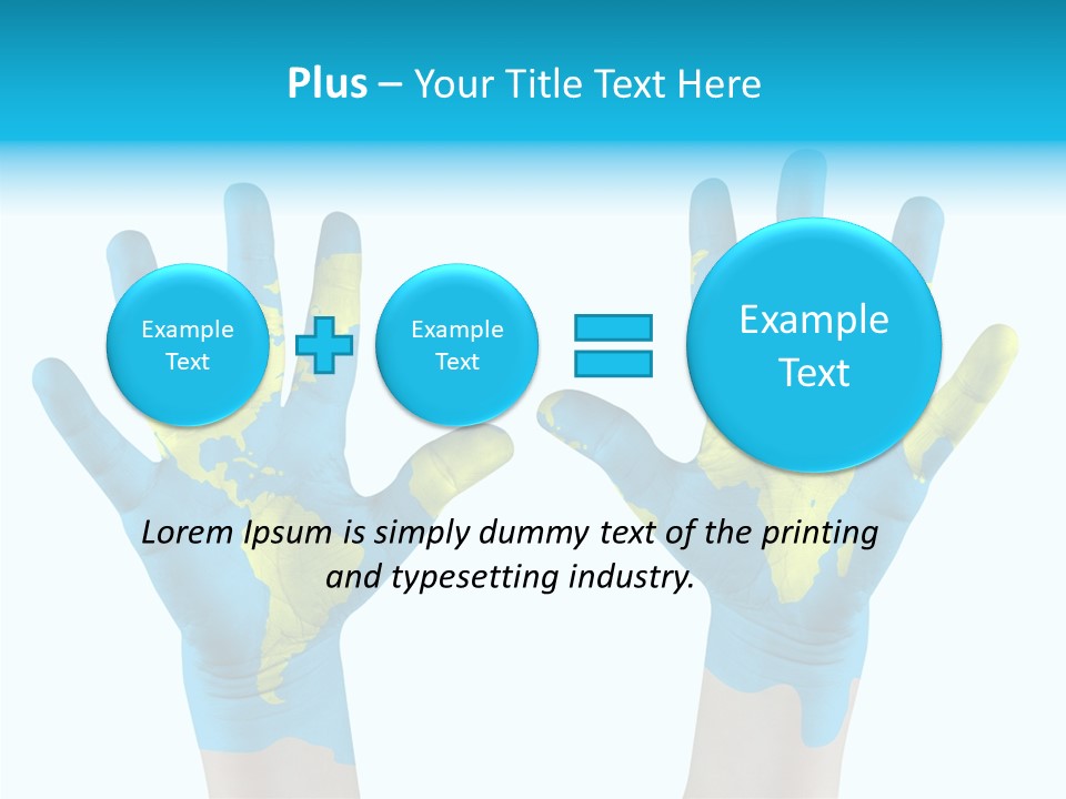 Green Cupped Hands Cartography PowerPoint Template