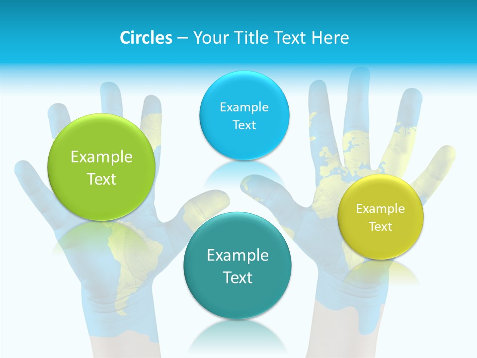 Green Cupped Hands Cartography PowerPoint Template