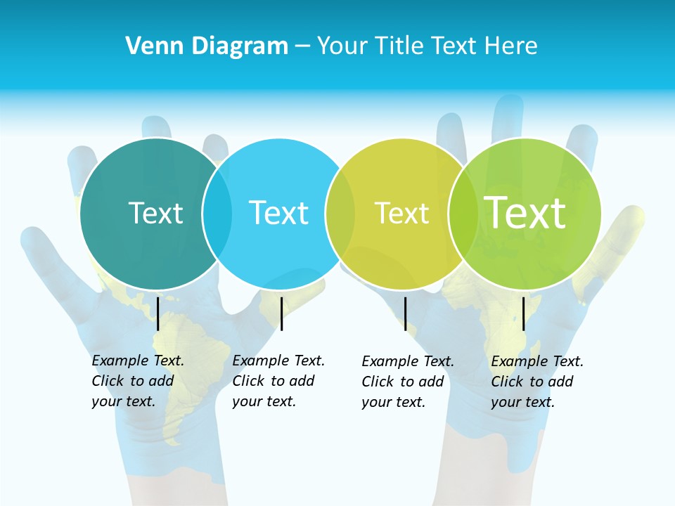 Green Cupped Hands Cartography PowerPoint Template