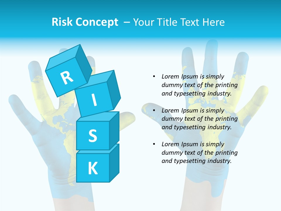Green Cupped Hands Cartography PowerPoint Template