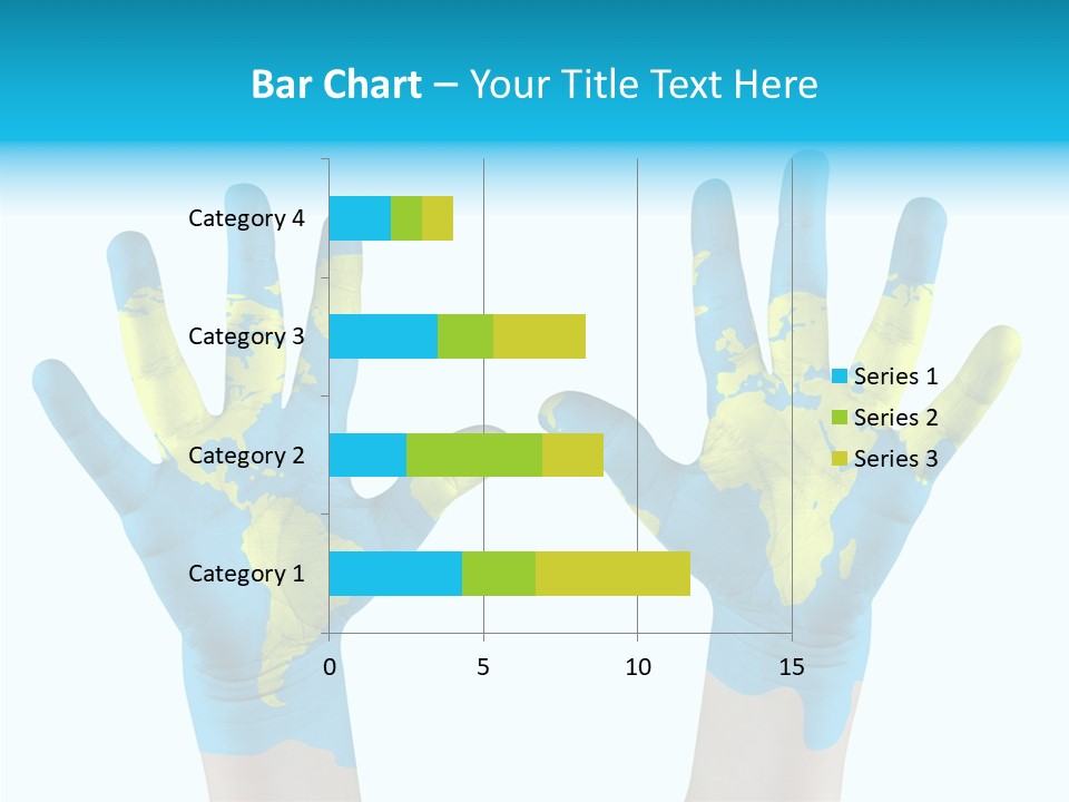 Green Cupped Hands Cartography PowerPoint Template