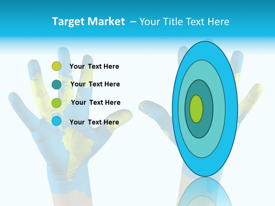 Green Cupped Hands Cartography PowerPoint Template