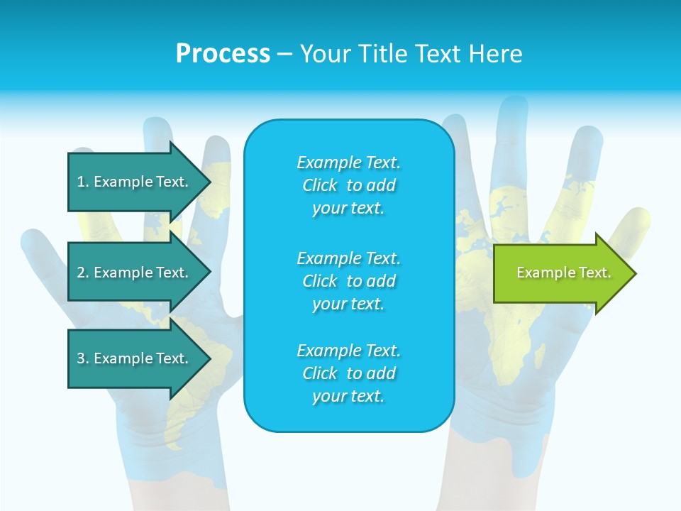 Green Cupped Hands Cartography PowerPoint Template