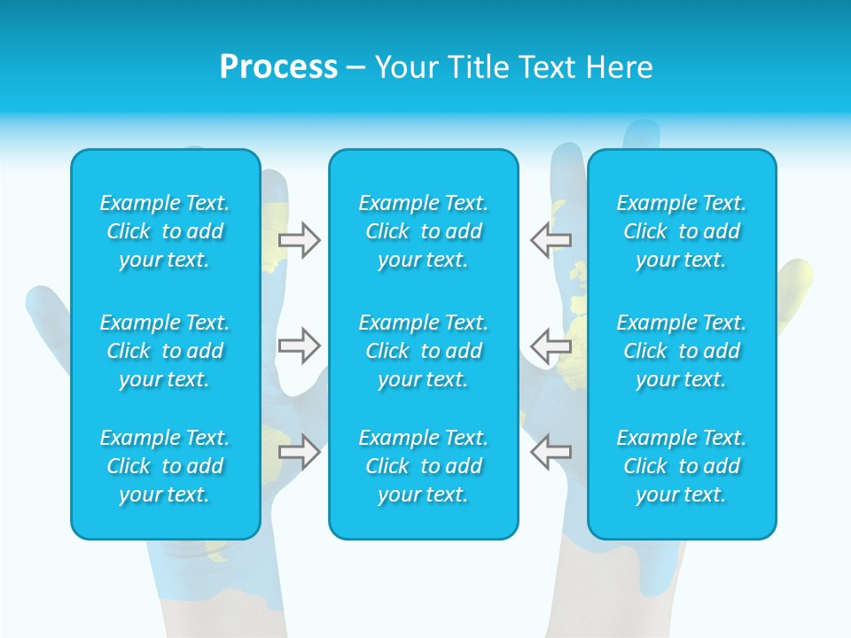 Green Cupped Hands Cartography PowerPoint Template