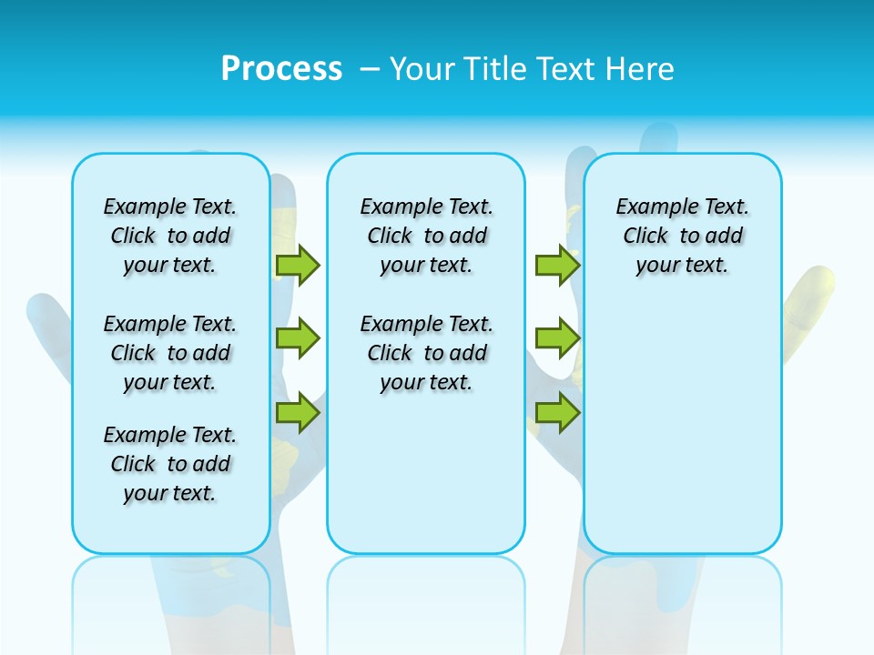 Green Cupped Hands Cartography PowerPoint Template
