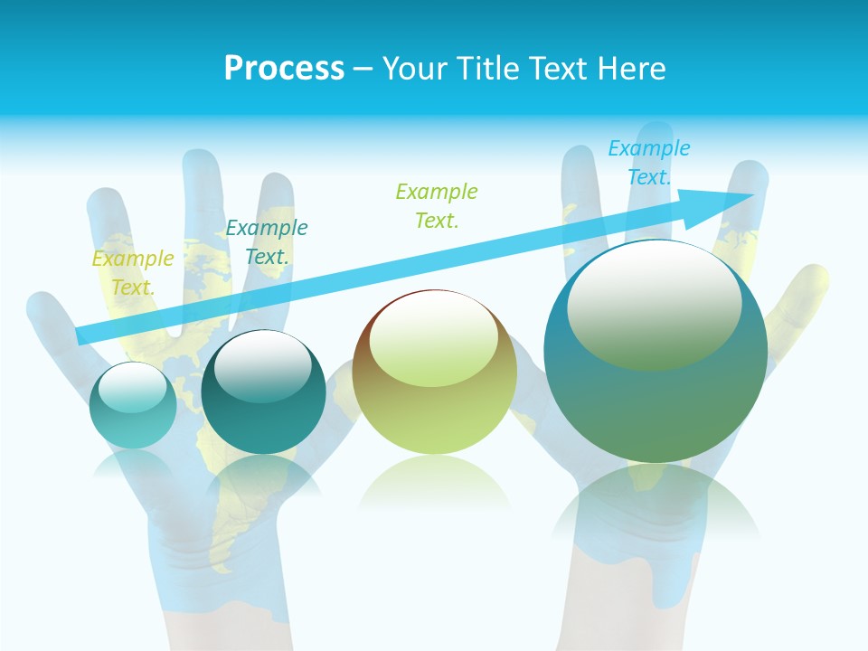 Green Cupped Hands Cartography PowerPoint Template