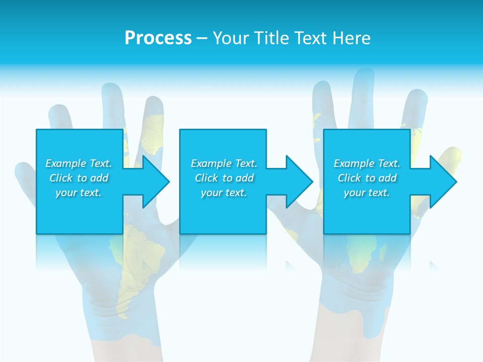 Green Cupped Hands Cartography PowerPoint Template