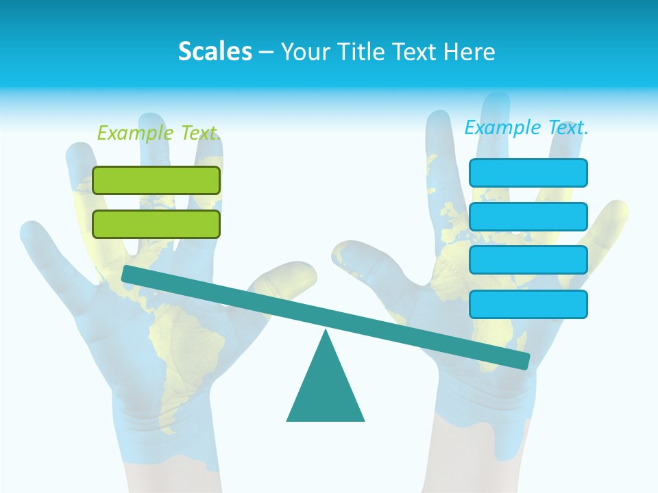 Green Cupped Hands Cartography PowerPoint Template