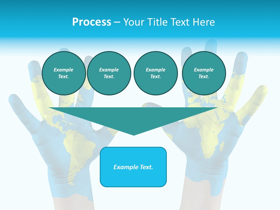 Green Cupped Hands Cartography PowerPoint Template