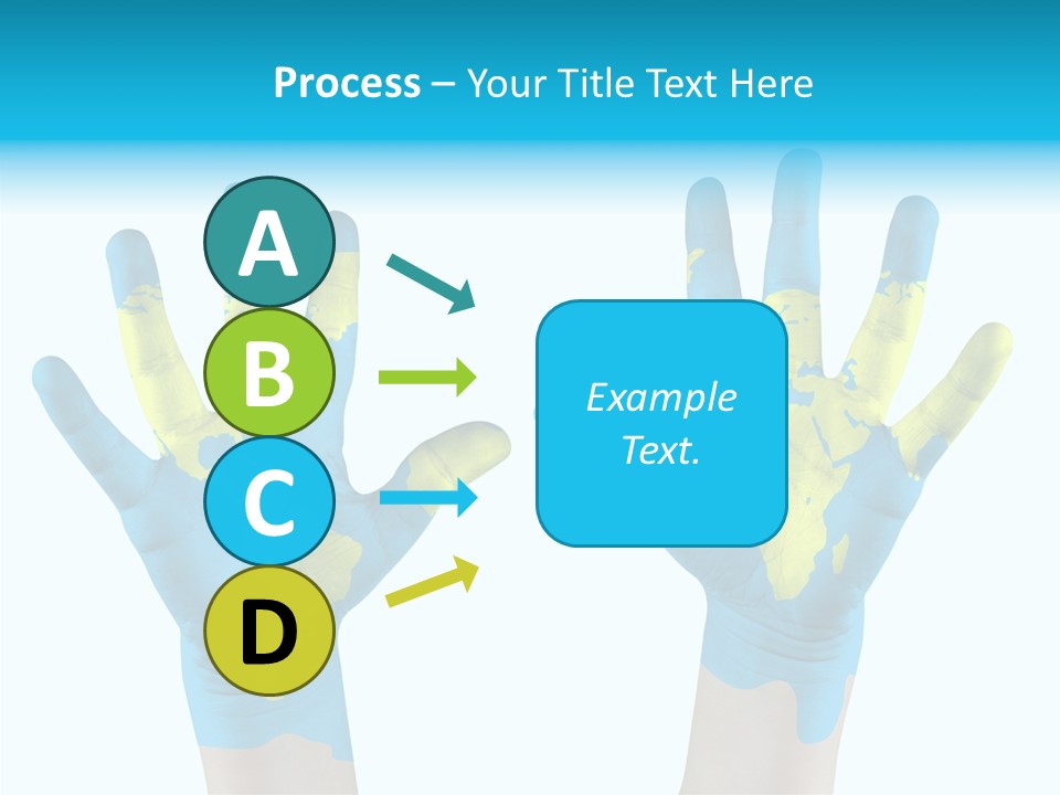 Green Cupped Hands Cartography PowerPoint Template