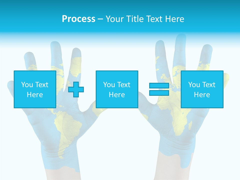Green Cupped Hands Cartography PowerPoint Template