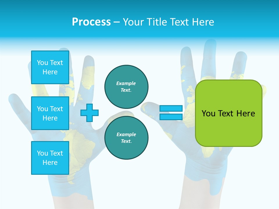 Green Cupped Hands Cartography PowerPoint Template