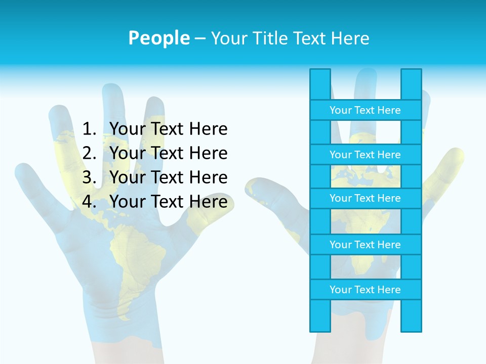Green Cupped Hands Cartography PowerPoint Template