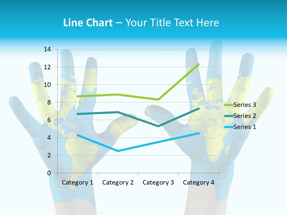 Green Cupped Hands Cartography PowerPoint Template