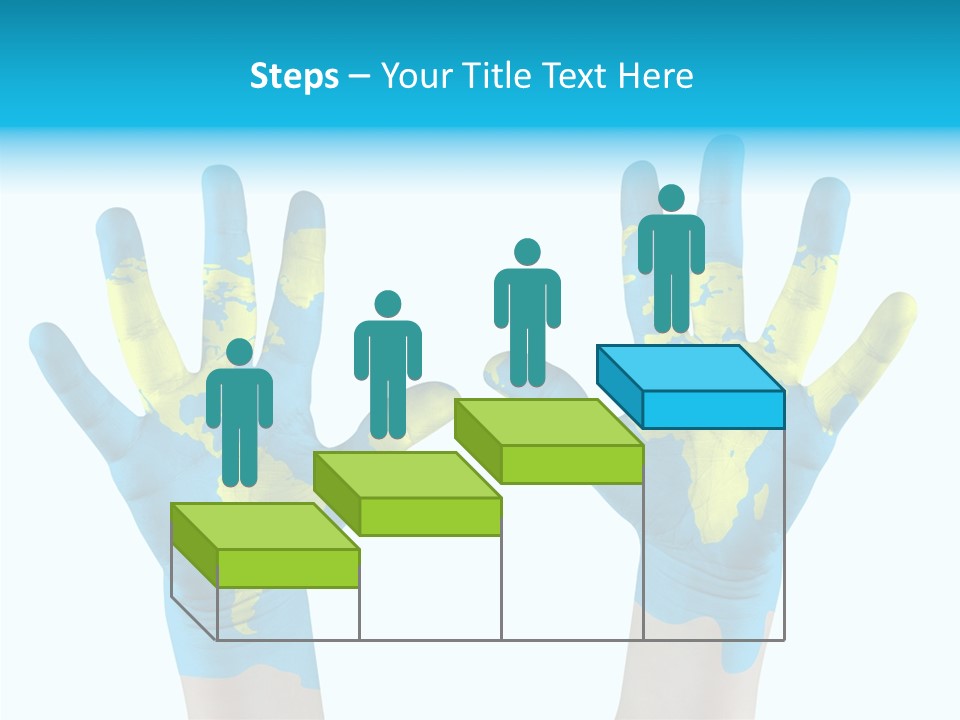 Green Cupped Hands Cartography PowerPoint Template