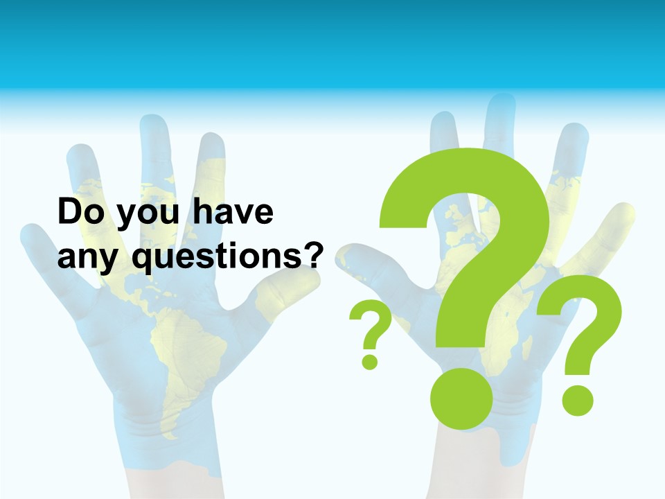 Green Cupped Hands Cartography PowerPoint Template