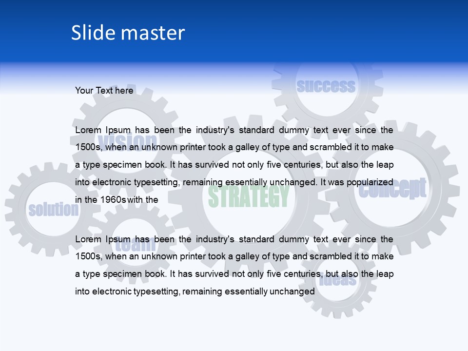 Team Gear Success PowerPoint Template