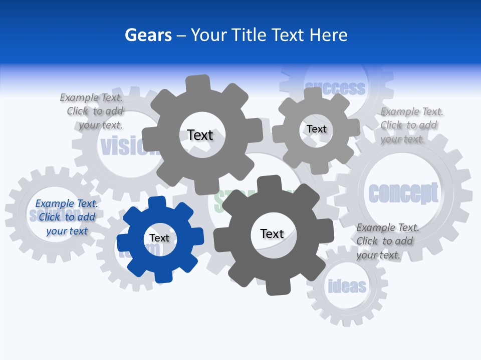 Team Gear Success PowerPoint Template