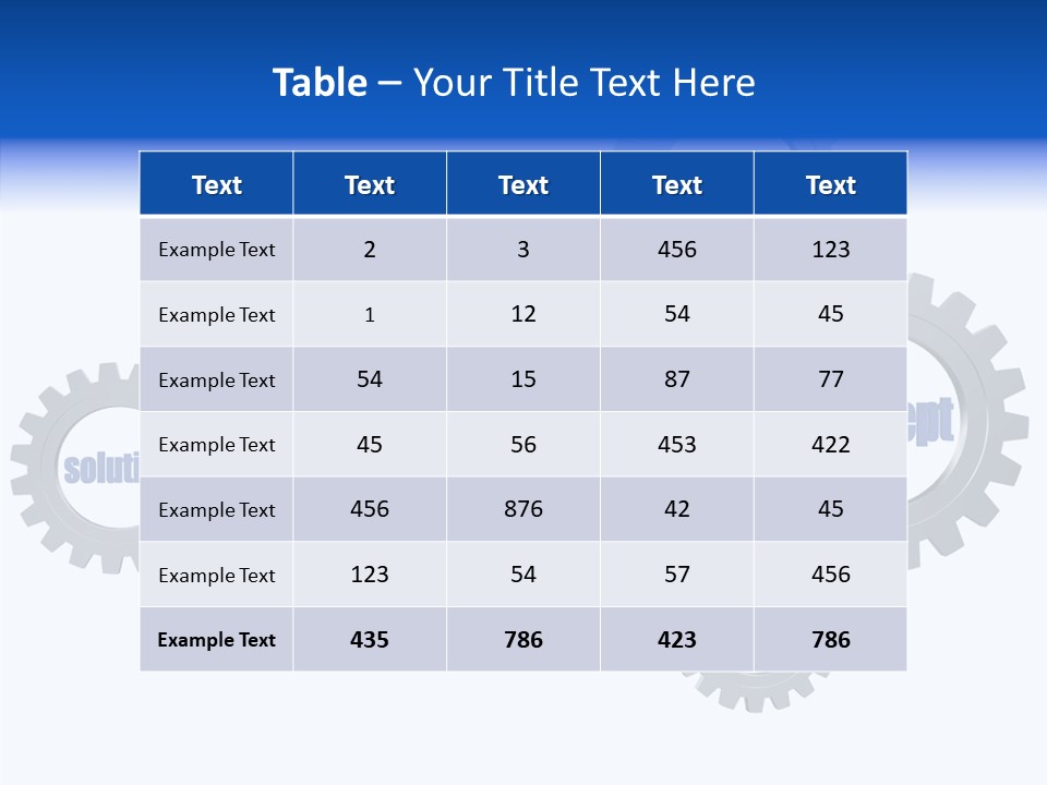 Team Gear Success PowerPoint Template