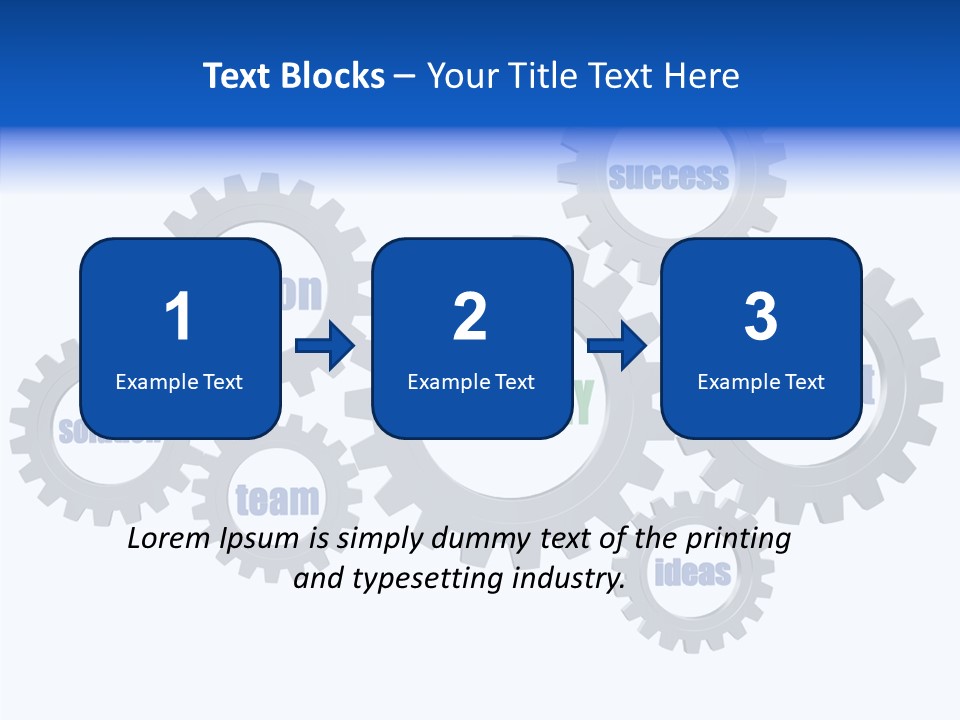 Team Gear Success PowerPoint Template