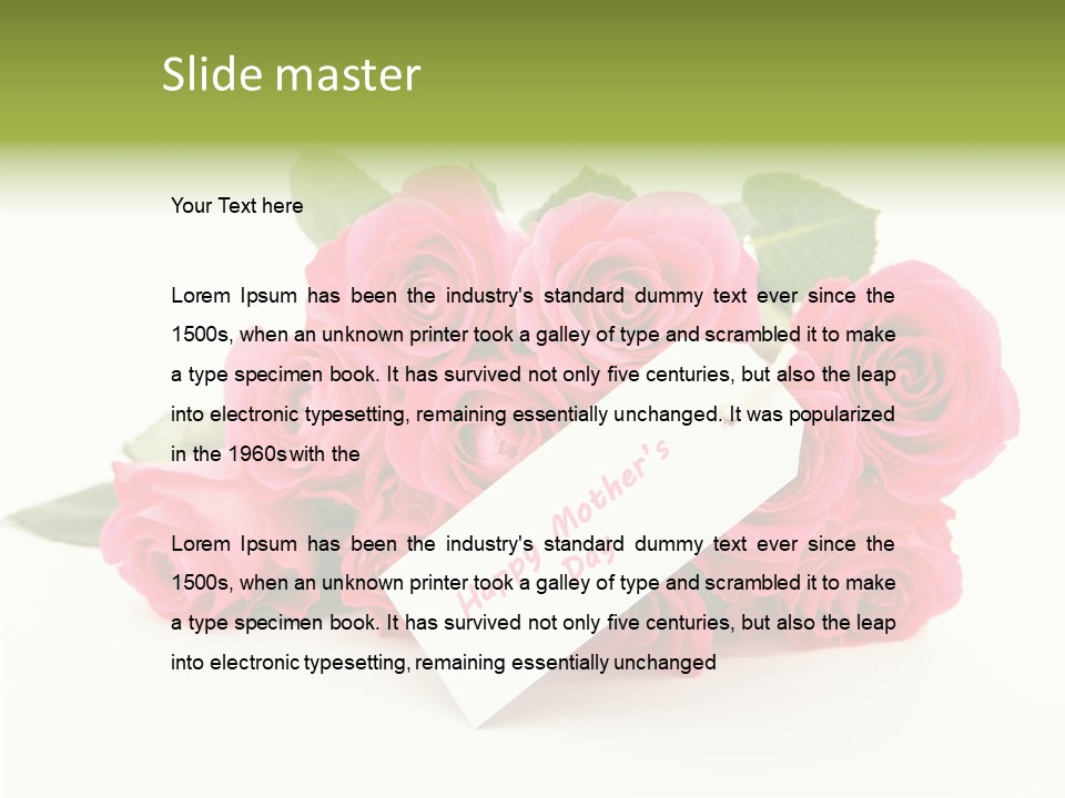 Blossom Greeting Freshness PowerPoint Template