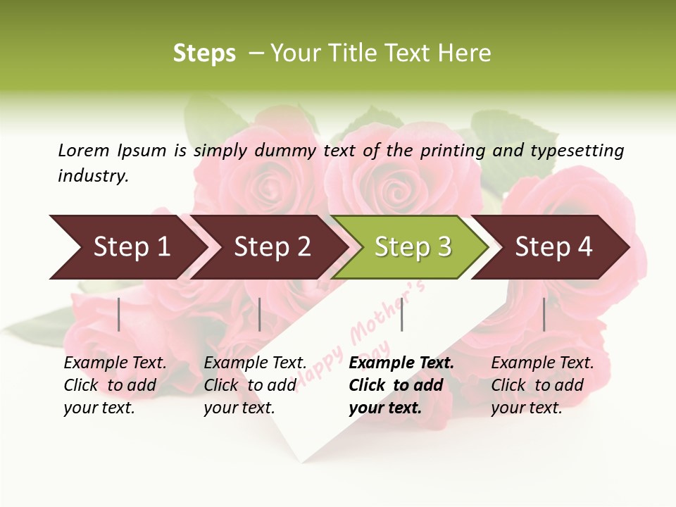 Blossom Greeting Freshness PowerPoint Template