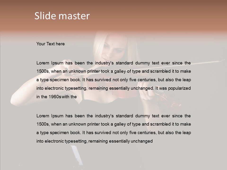 Artistic Blonde Caucasian PowerPoint Template