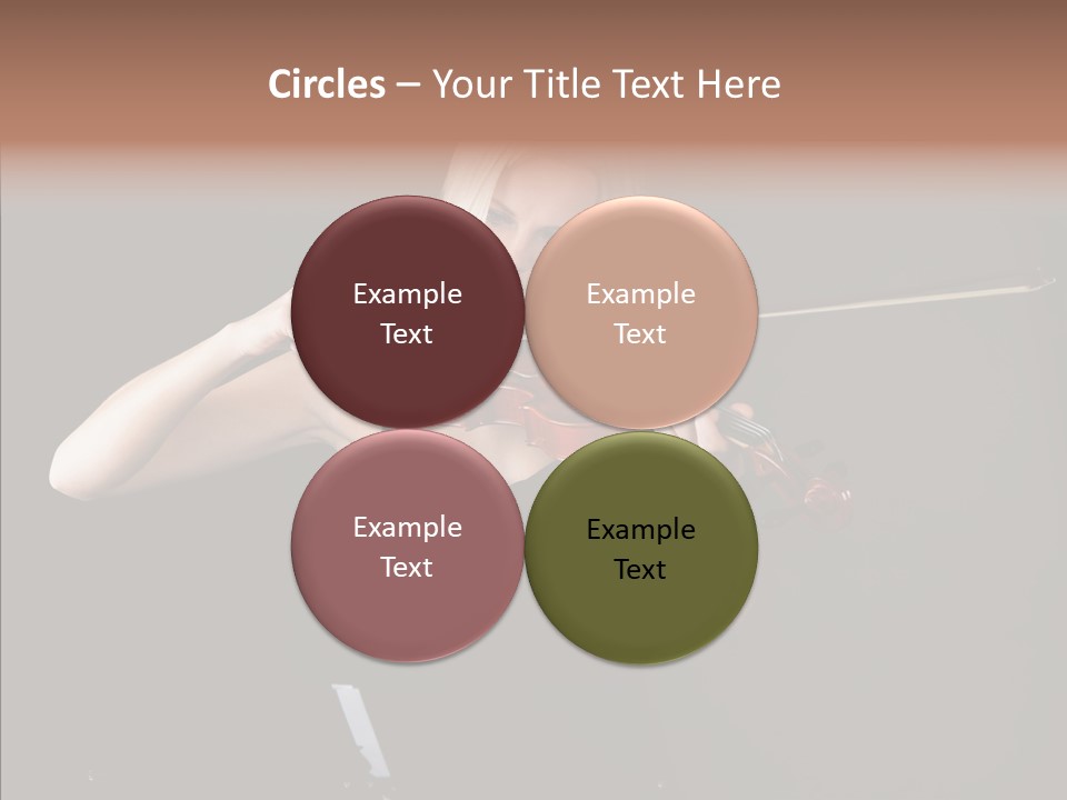 Artistic Blonde Caucasian PowerPoint Template