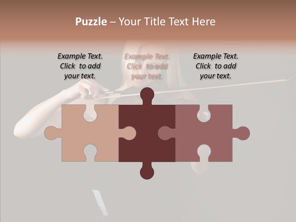 Artistic Blonde Caucasian PowerPoint Template