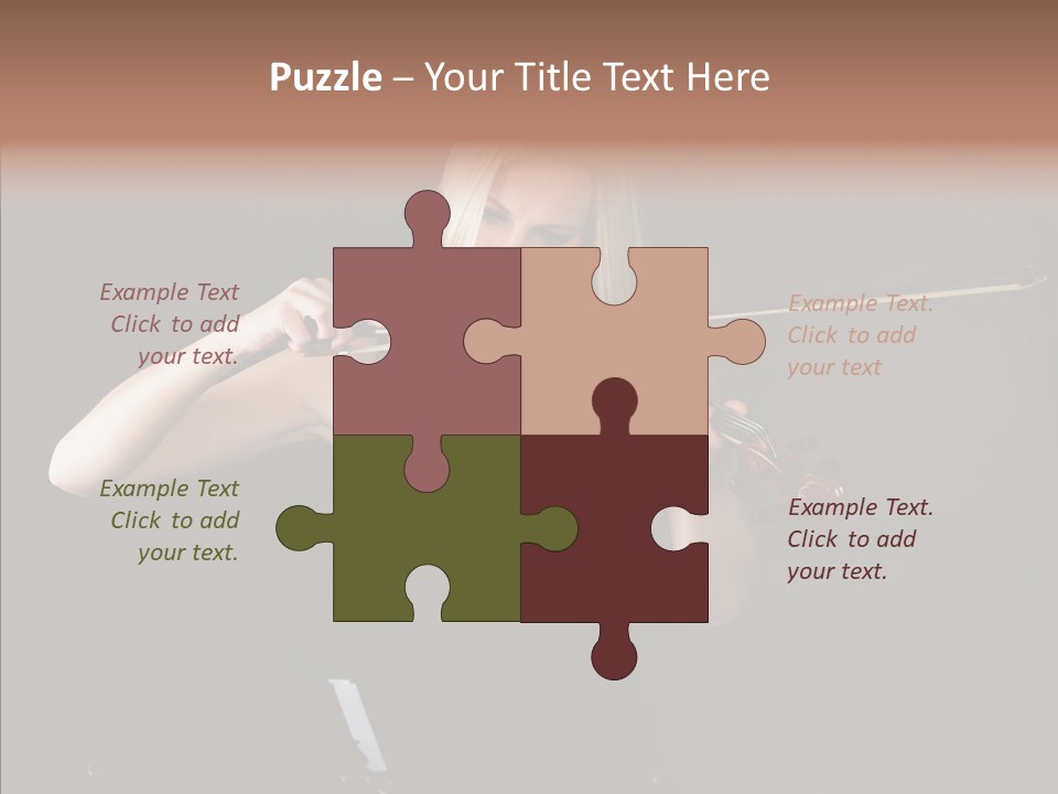 Artistic Blonde Caucasian PowerPoint Template