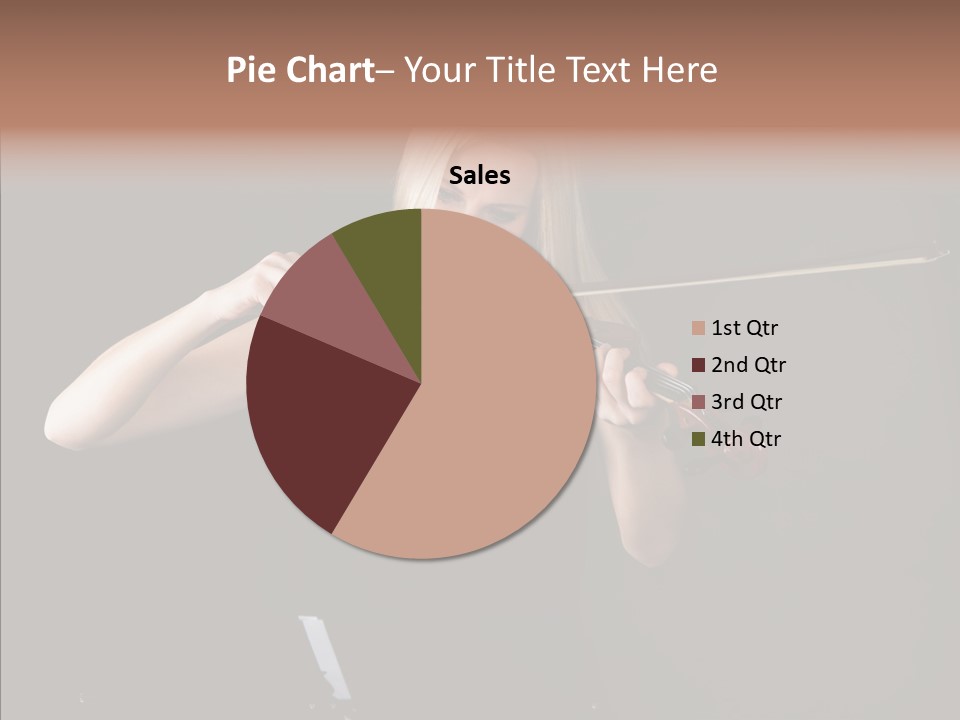 Artistic Blonde Caucasian PowerPoint Template