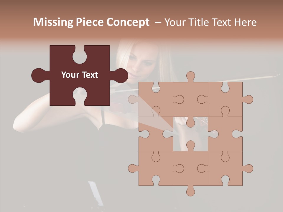 Artistic Blonde Caucasian PowerPoint Template