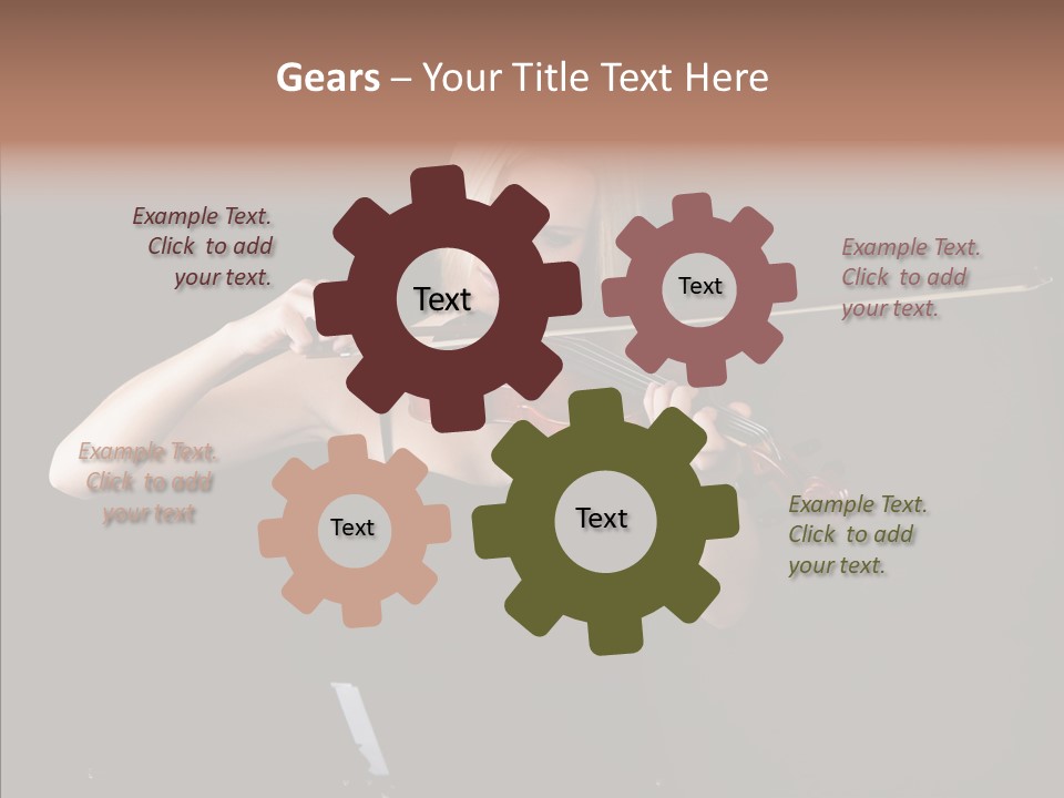 Artistic Blonde Caucasian PowerPoint Template