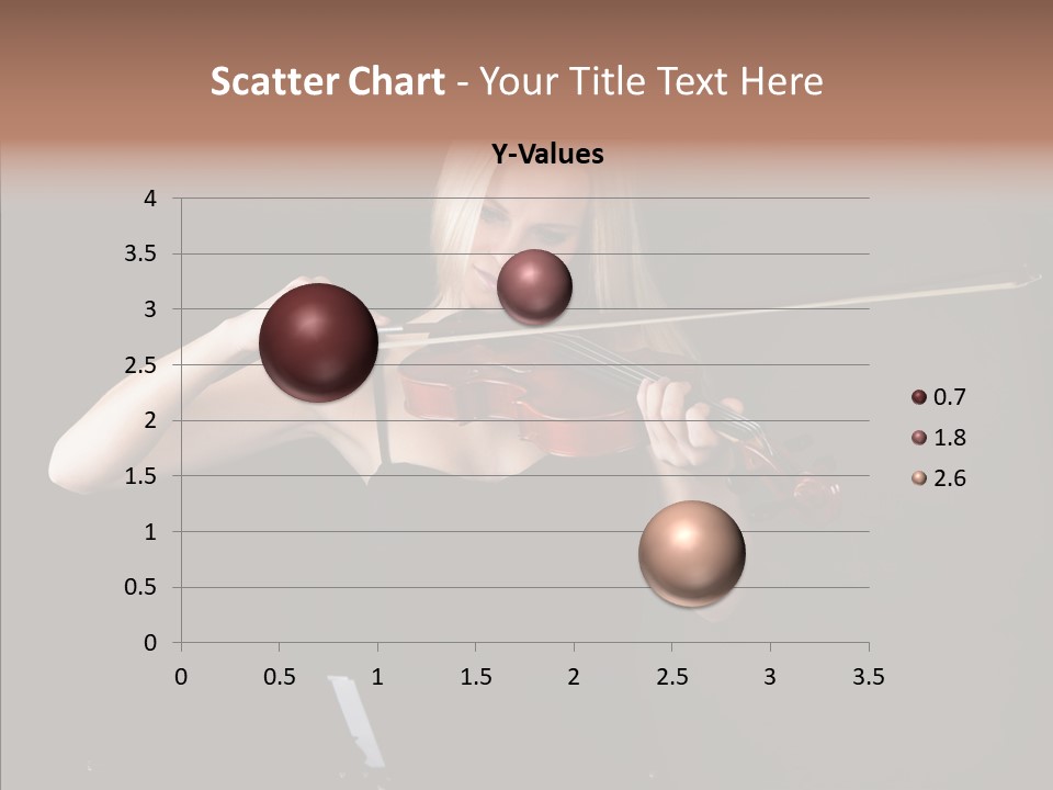 Artistic Blonde Caucasian PowerPoint Template