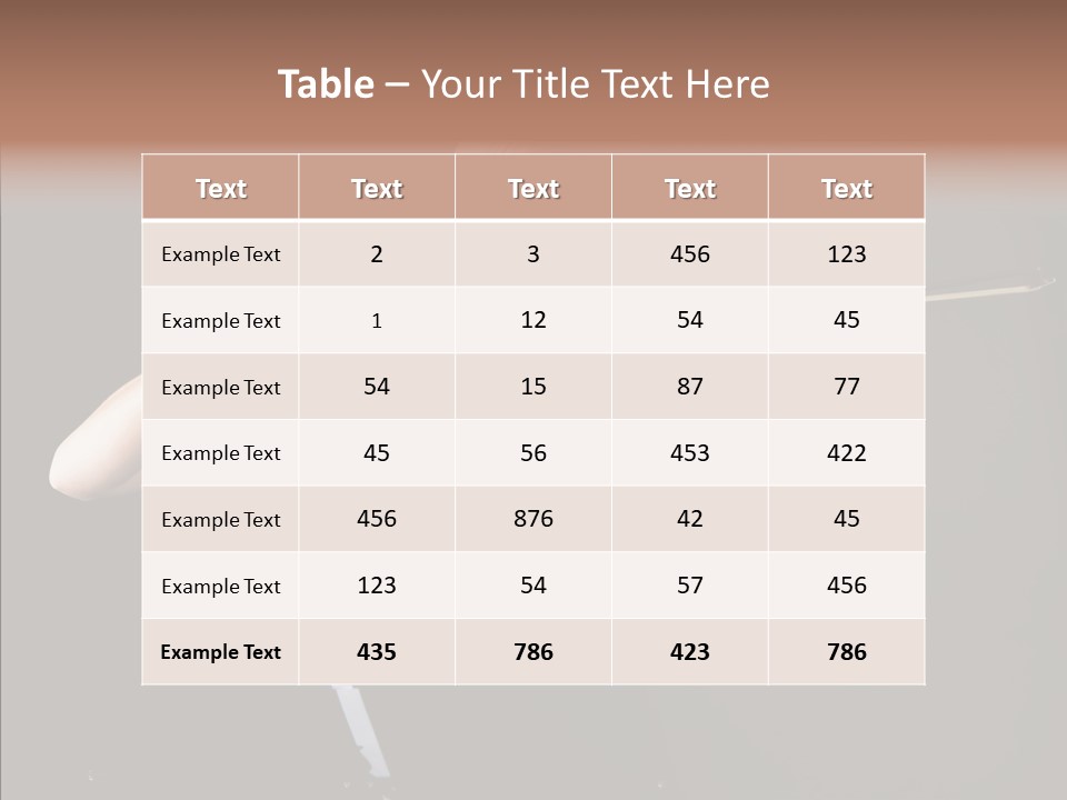 Artistic Blonde Caucasian PowerPoint Template