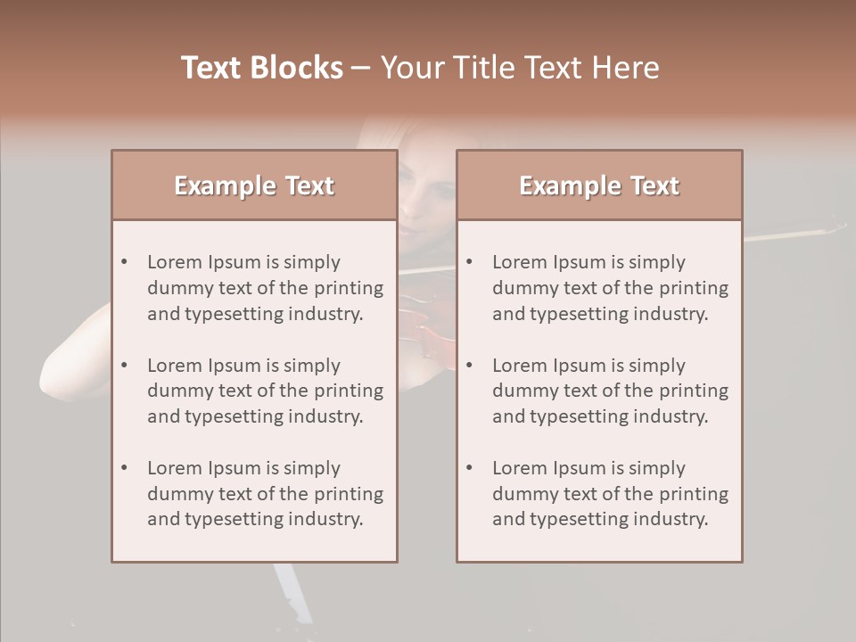 Artistic Blonde Caucasian PowerPoint Template