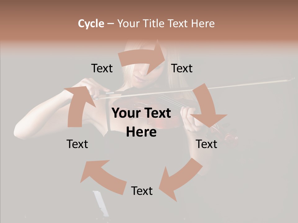 Artistic Blonde Caucasian PowerPoint Template