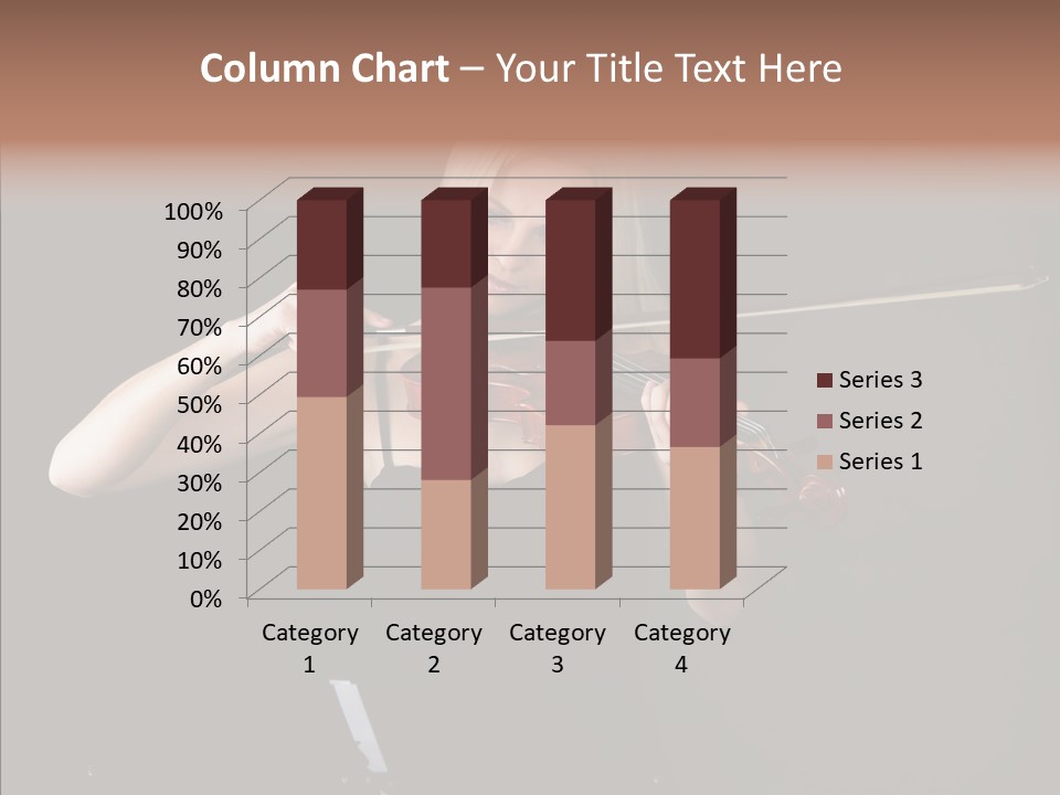 Artistic Blonde Caucasian PowerPoint Template